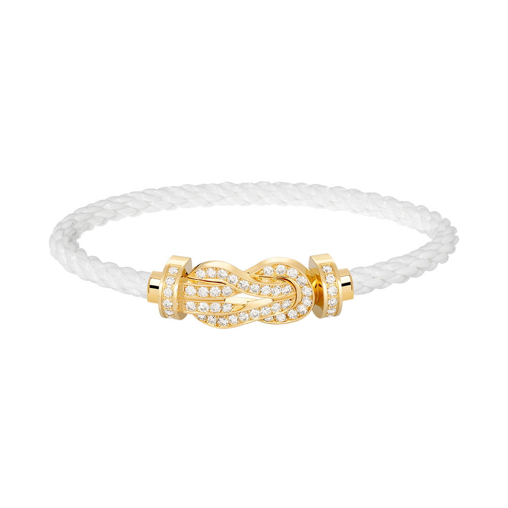 [Rosla Jewelry]CHANCE LARGE 8 FIGURE BUCKLE FULLDIAMOND BRACELET GOLD