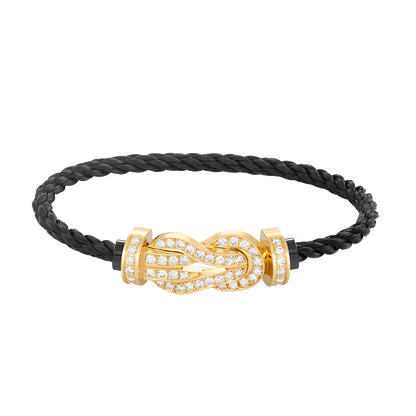 [Rosla Jewelry]CHANCE LARGE 8 FIGURE BUCKLE FULLDIAMOND BRACELET GOLD