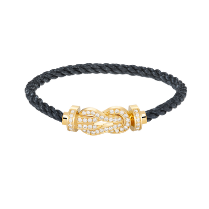 [Rosla Jewelry]CHANCE LARGE 8 FIGURE BUCKLE FULLDIAMOND BRACELET GOLD