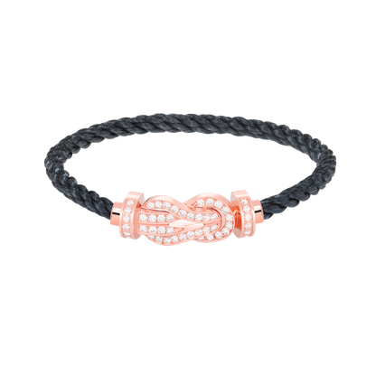 [Rosla Jewelry]CHANCE LARGE 8 FIGURE BUCKLE FULL DIAMOND BRACELET ROSE GOLD