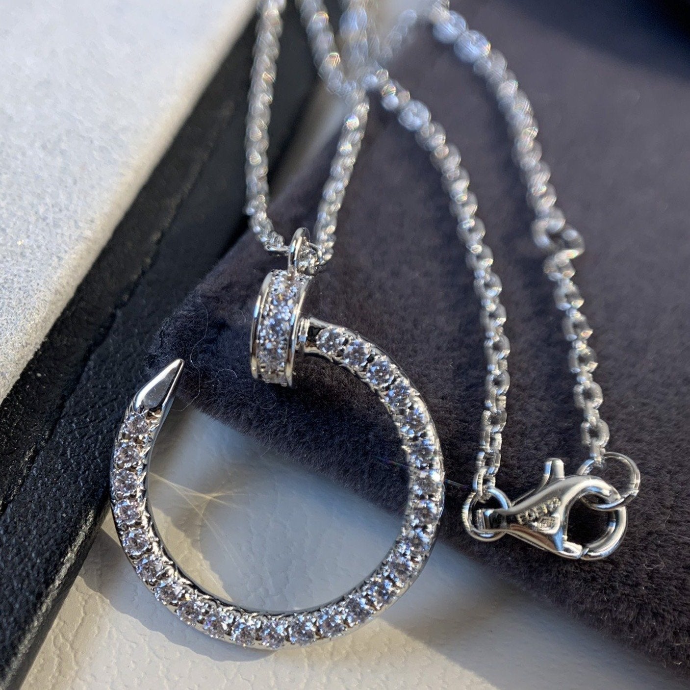 [Rosla Jewelry]JUSTE NECKLACE SILVER DIAMONDS