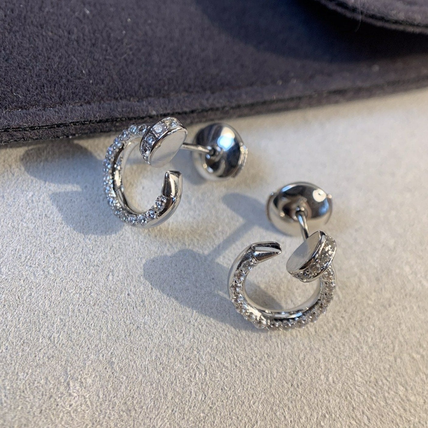 [Rosla Jewelry]JUSTE EARRINGS SILVER DIAMONDS