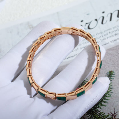 [Rosla Jewelry]SERPENTI BRACELET PINK GOLD MALACHITE