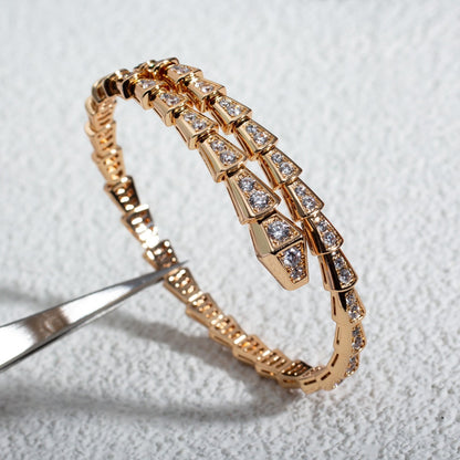 [Rosla Jewelry]SERPENTI BRACELET 6.8MM PINK GOLD DIAMOND