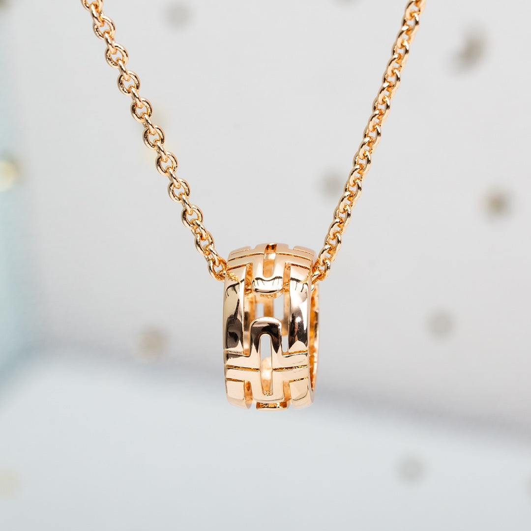 [Rosla Jewelry]PARENTESI NECKLACE PINK GOLD