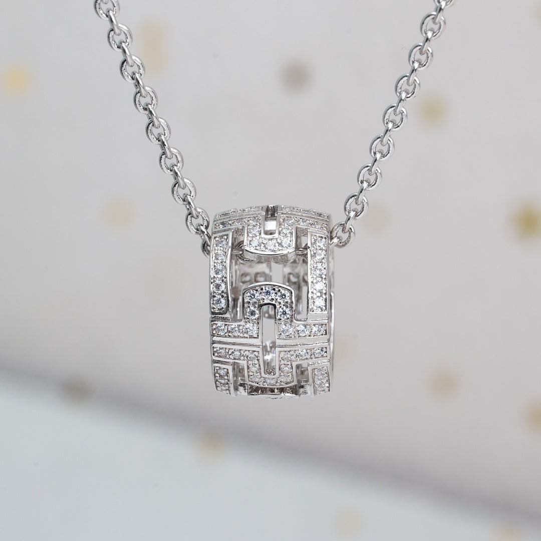 [Rosla Jewelry]PARENTESI NECKLACE SILVER DIAMOND