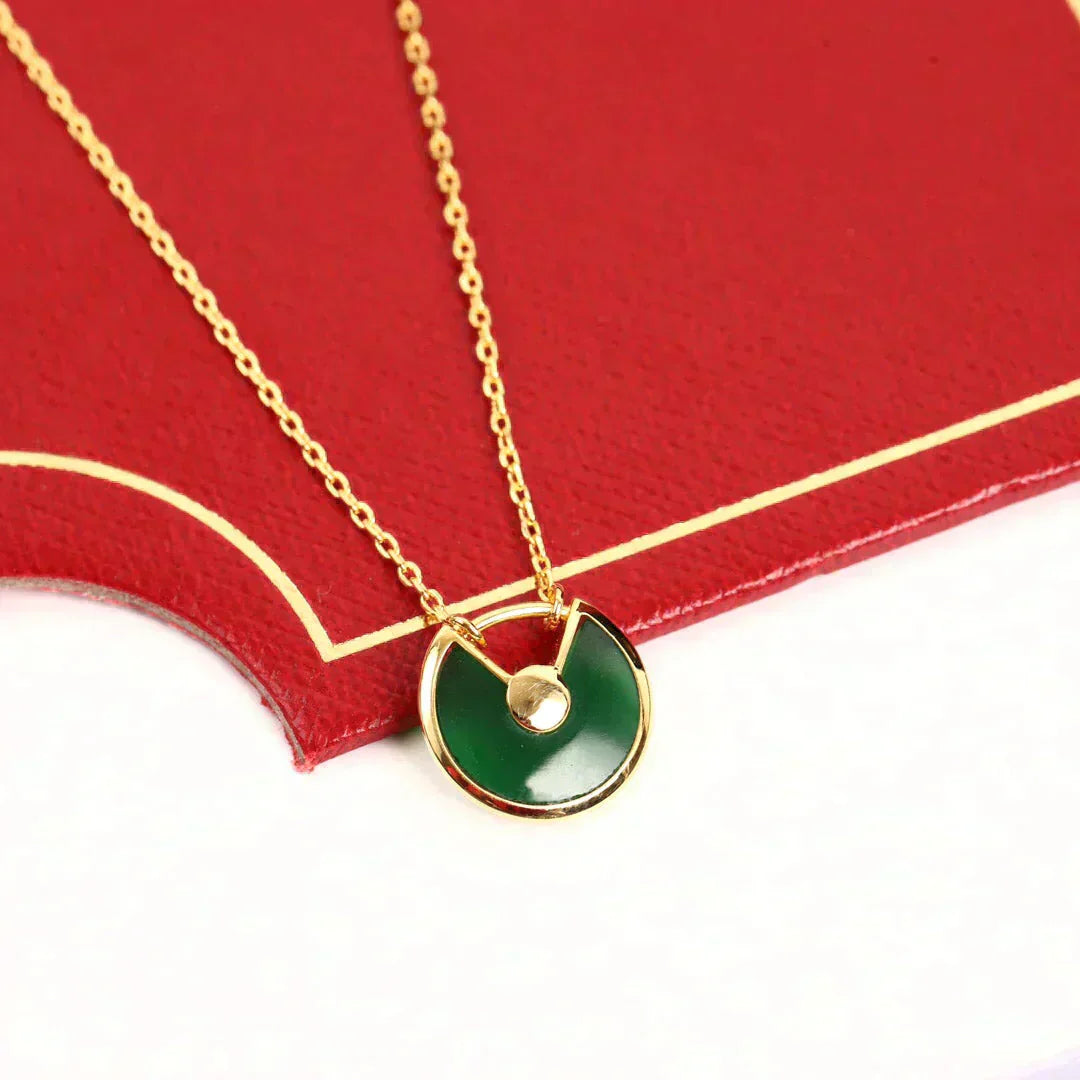 [Rosla Jewelry]AMULETTE GOLD MALACHITE NECKLACE