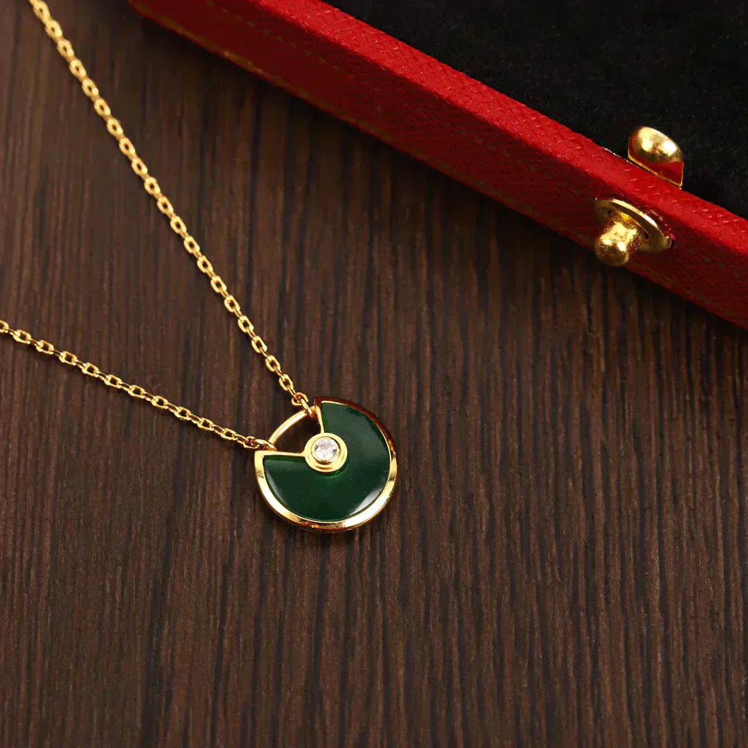 [Rosla Jewelry]AMULETTE GOLD MALACHITE NECKLACE