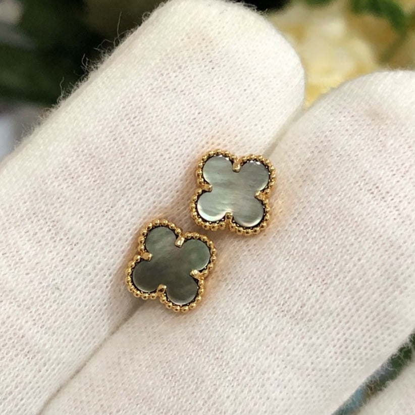 [Rosla Jewelry]CLOVER MINI GOLD EARRINGS