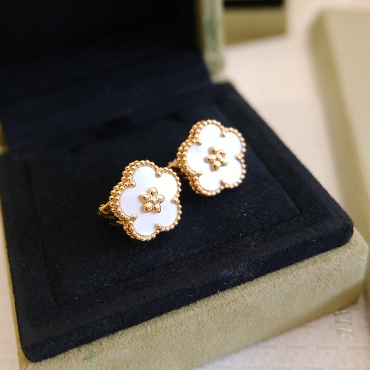 [Rosla Jewelry]LUCKY PINK GOLD WHITE MOP EARRINGS