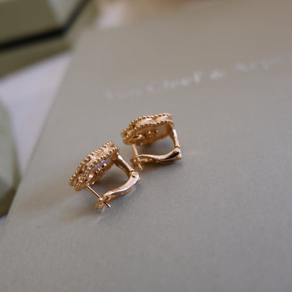 [Rosla Jewelry]LUCKY PINK GOLD WHITE MOP EARRINGS