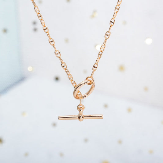 [Rosla Jewelry]ECHAPPEE NECKLACE PINK GOLD