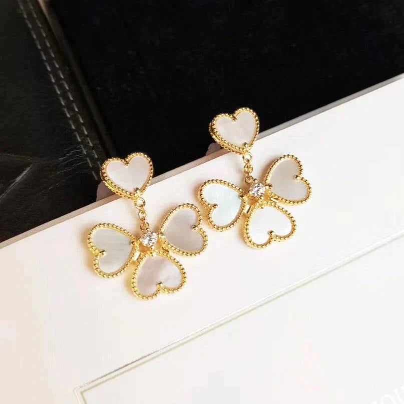 [Rosla Jewelry]CLOVER SWEET WHITE MOP EARRINGS