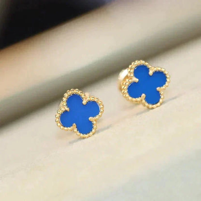 [Rosla Jewelry]CLOVER MINI 9.5MM TURQUOISE EARRINGS