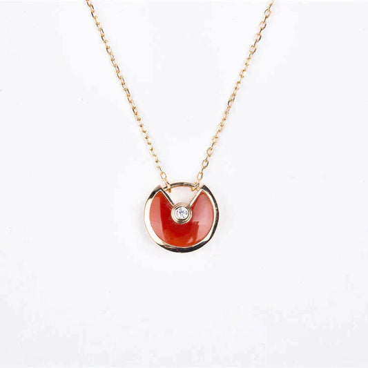 [Rosla Jewelry]AMULETTE GOLD CARNELIAN ONYX NECKLACE