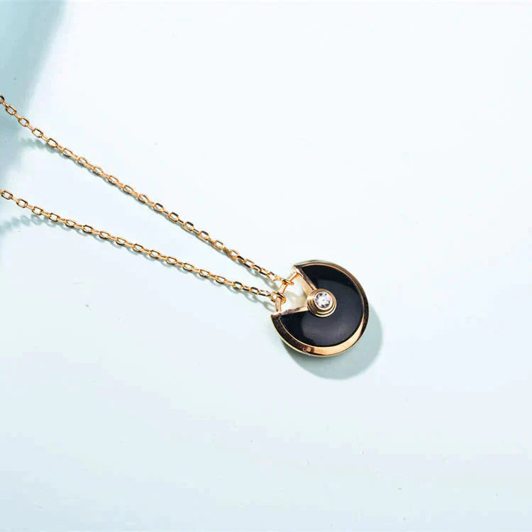 [Rosla Jewelry]AMULETTE GOLD CARNELIAN ONYX NECKLACE