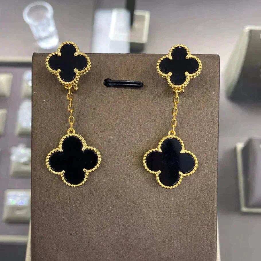 [Rosla Jewelry]CLOVER 2 MOTIFS  EARRINGS (MULTIPLE CHOICESC