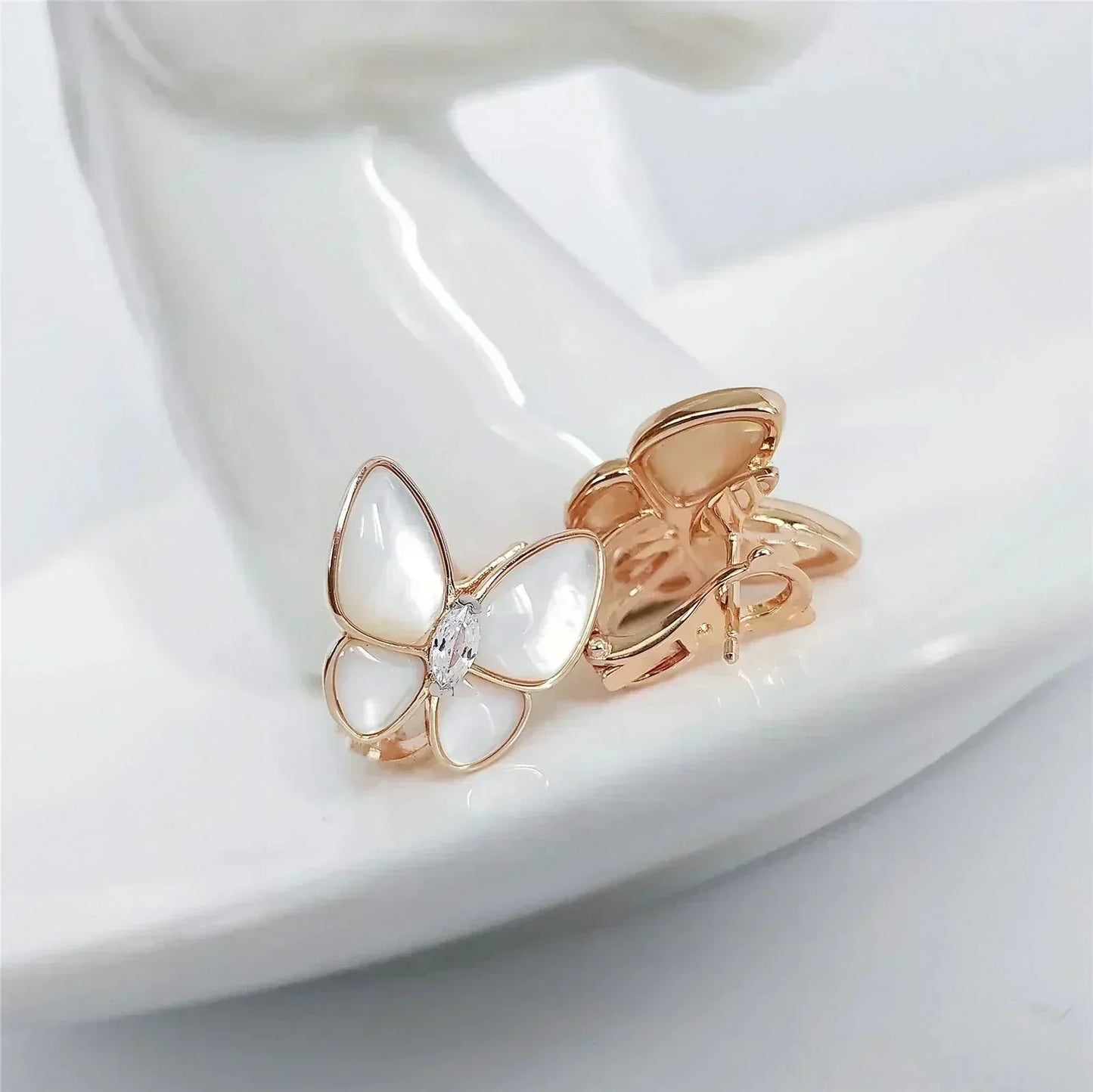 [Rosla Jewelry]BUTTERFLY MOP DIAMOND EARRINGS