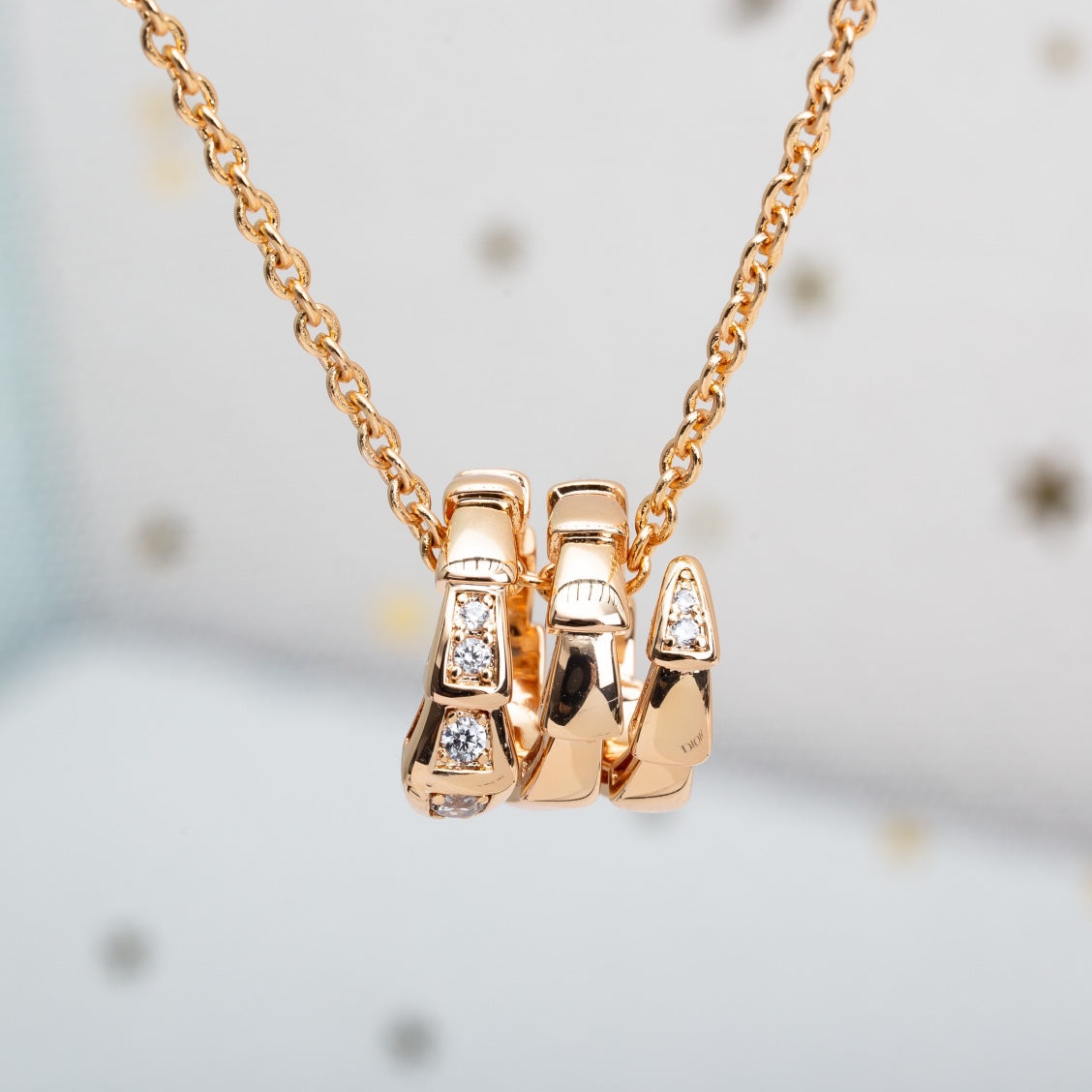 [Rosla Jewelry]SERPENTI PINK GOLD NECKLACE DIAMOND