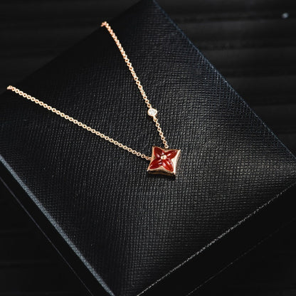 [Rosla Jewelry]STAR NECKLACE PINK GOLD 1 DIAMOND