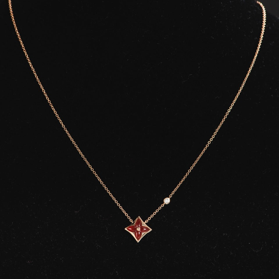 [Rosla Jewelry]STAR NECKLACE PINK GOLD 1 DIAMOND