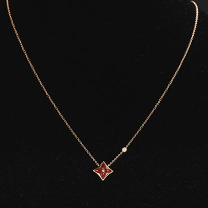 [Rosla Jewelry]STAR NECKLACE PINK GOLD 1 DIAMOND