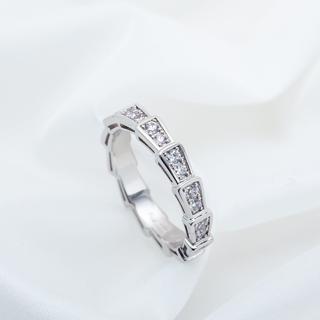 [Rosla Jewelry]SERPENTI RING SILVER DIAMOND PAVED 3MM