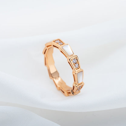 [Rosla Jewelry]SERPENTI RING PINK GOLD DIAMOND MOP 3MM