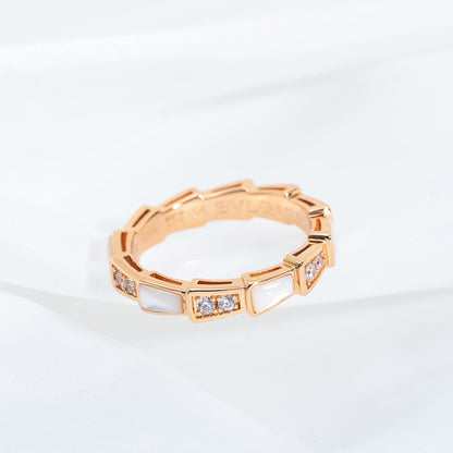 [Rosla Jewelry]SERPENTI RING PINK GOLD DIAMOND MOP 3MM