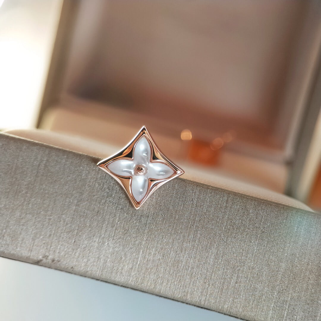 [Rosla Jewelry]STAR MOP PINK GOLD EARRINGS