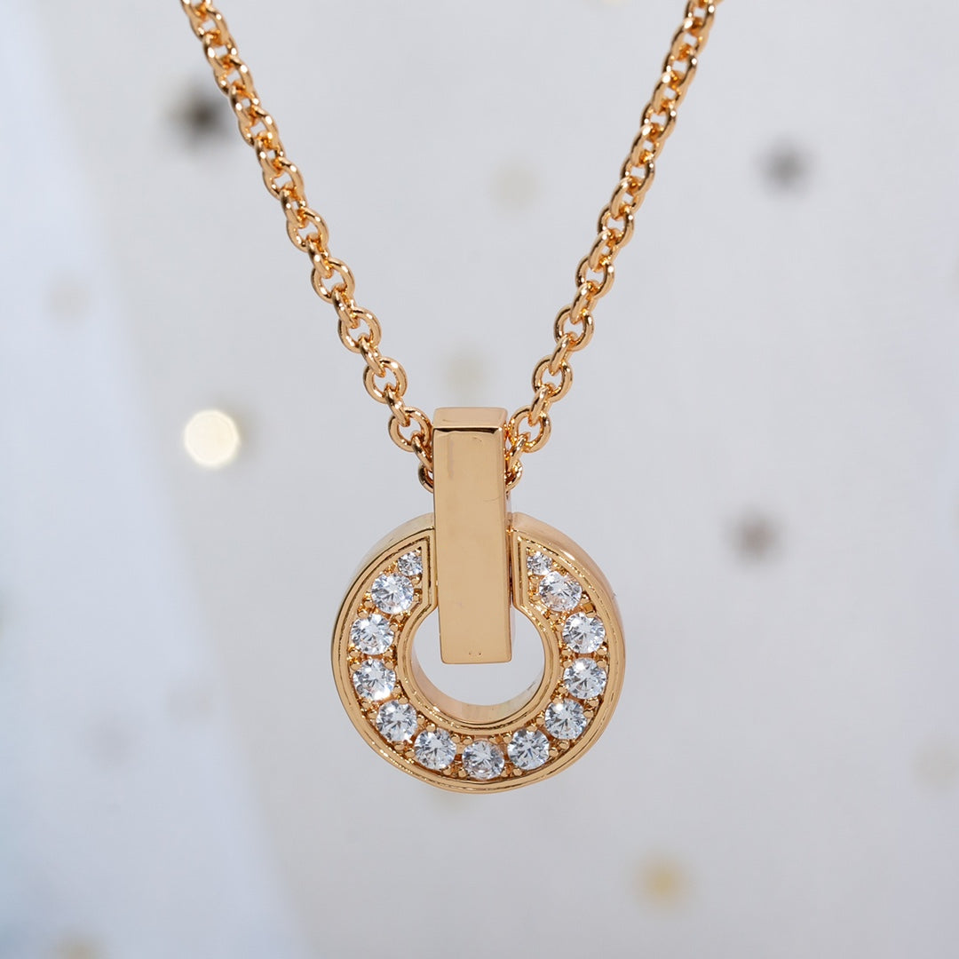 [Rosla Jewelry]GARI NECKLACE PINK GOLD DIAMOND