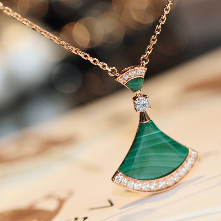 [Rosla Jewelry]DREAM NECKLACE MALACHITE DIAMOND