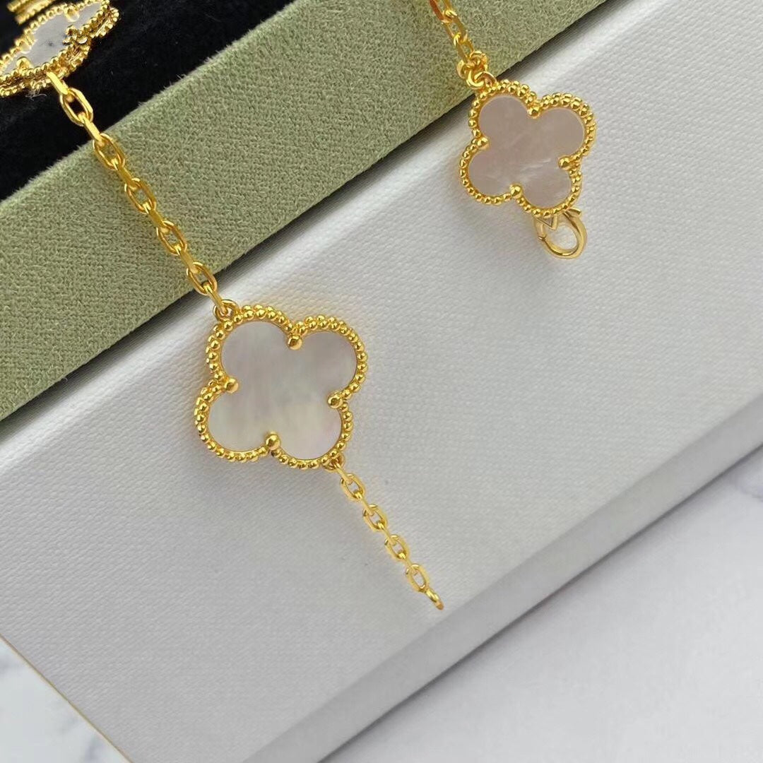 [Rosla Jewelry]MAGIC CLOVER MOP GOLD BRACELET 5 MOTIFS