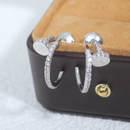 [Rosla Jewelry]JUSTE EARRINGS 12.75MM SILVER DIAMOND