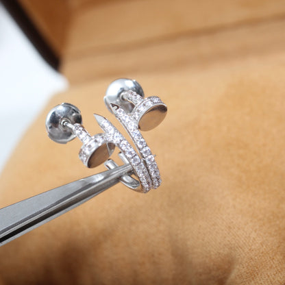 [Rosla Jewelry]JUSTE EARRINGS 12.75MM SILVER DIAMOND