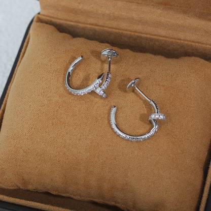 [Rosla Jewelry]JUSTE EARRINGS 12.75MM SILVER DIAMOND