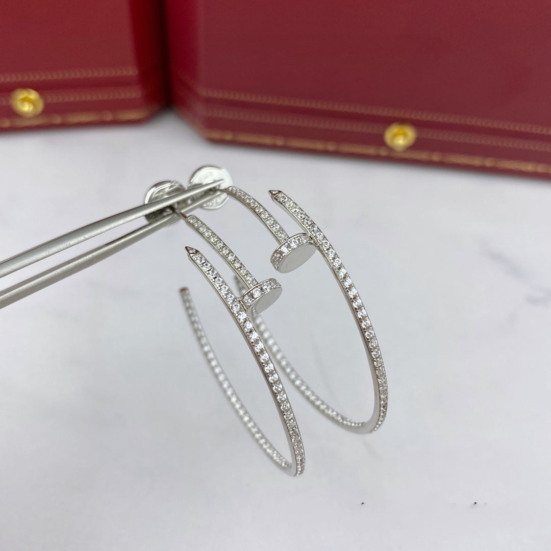 [Rosla Jewelry]JUSTE EARRINGS FULL DIAMONDS 1.8MM