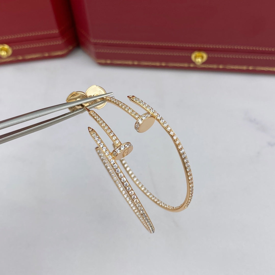 [Rosla Jewelry]JUSTE EARRINGS FULL DIAMONDS 1.8MM