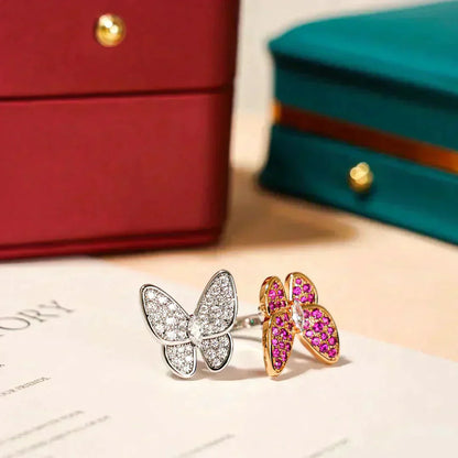 [Rosla Jewelry]TWIN BUTTERFLY DIAMOND RING