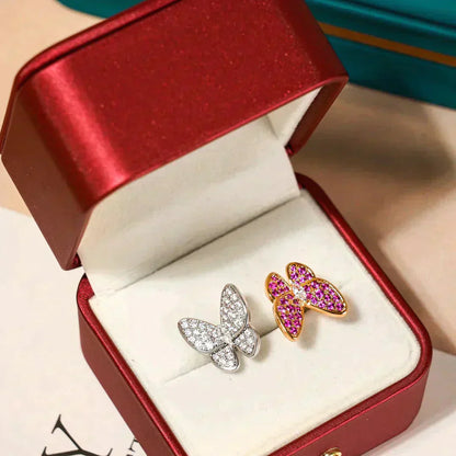 [Rosla Jewelry]TWIN BUTTERFLY DIAMOND RING