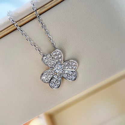 [Rosla Jewelry]CLOVER DIAMOND NECKLACE SILVER