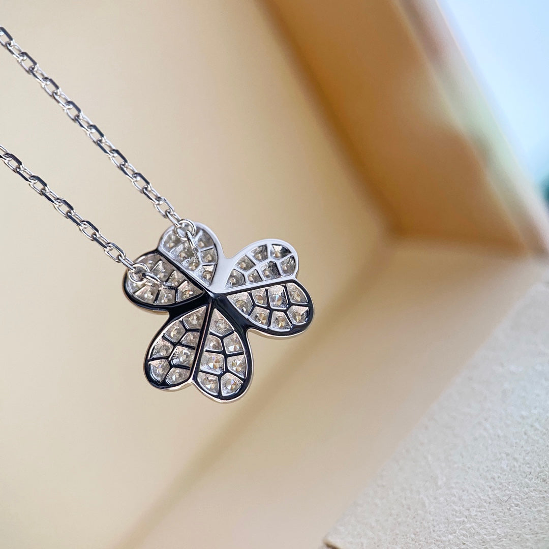 [Rosla Jewelry]CLOVER DIAMOND NECKLACE SILVER