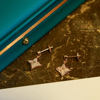 [Rosla Jewelry]STAR DIAMONDS EARRINGS GOLD