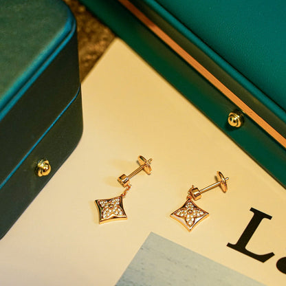 [Rosla Jewelry]STAR DIAMONDS EARRINGS GOLD