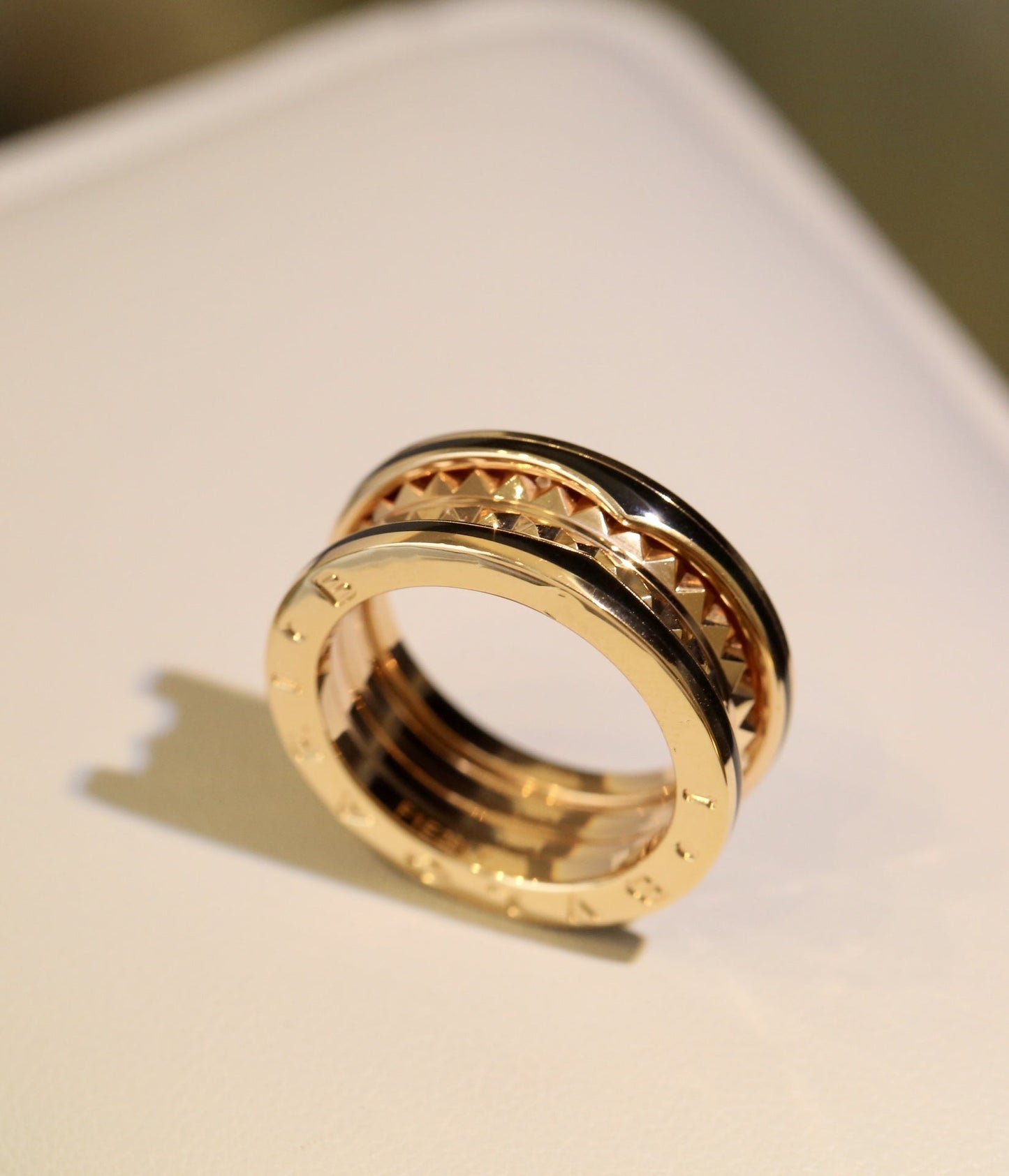 [Rosla Jewelry]ZERO 1 GOLD BLACK CERAMIC RING