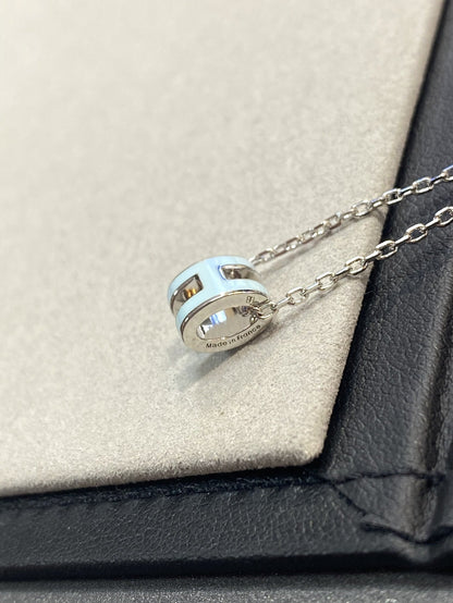 [Rosla Jewelry]POP H LIGHT BLUE NECKLACE