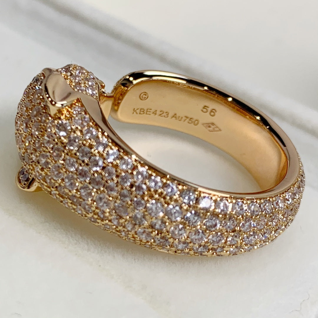 [Rosla Jewelry]PANTHERE PINK GOLD DIAMOND RING