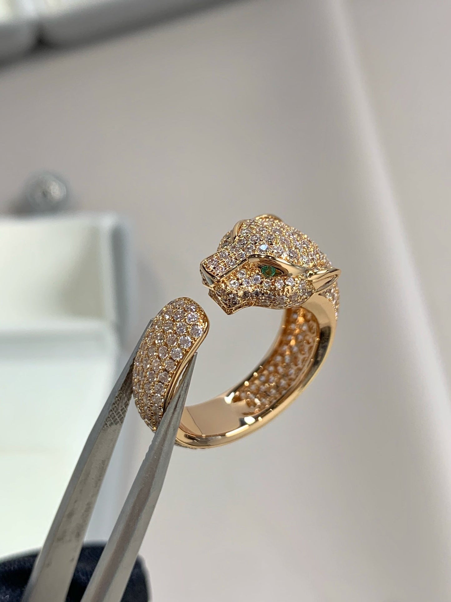 [Rosla Jewelry]PANTHERE PINK GOLD DIAMOND RING