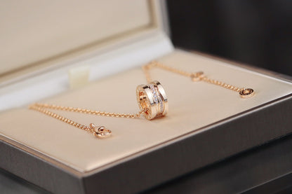 [Rosla Jewelry]ZERO 1 PINK GOLD DIAMOND NECKLACE