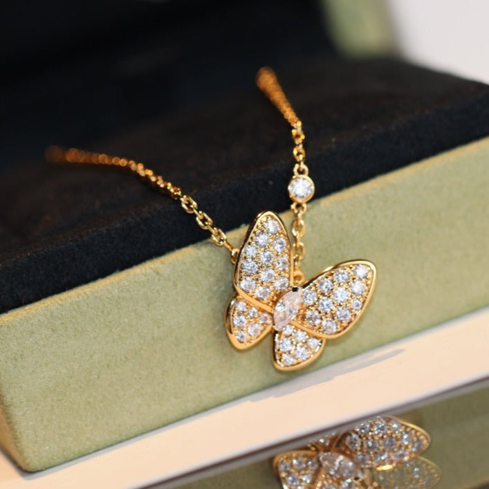 [Rosla Jewelry]BUTTERFLY DIAMOND NECKLACE